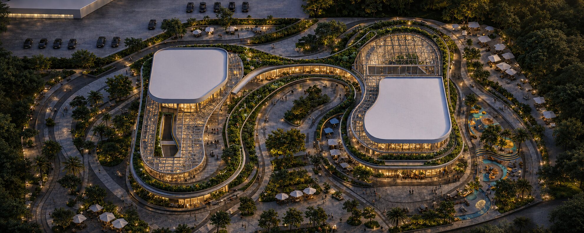 Architectural visualization of a modern building